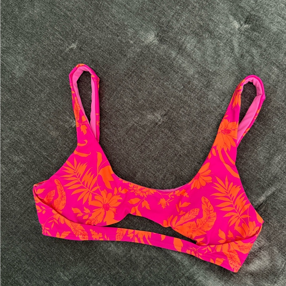 NWOT Pink and Orange Bikini Top